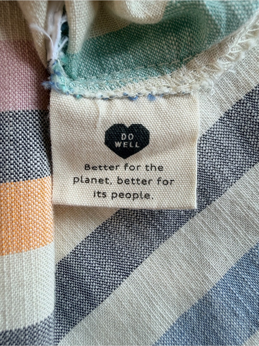 Madewell Rainbow Stripe Linen Blend Hilltop Button Shirt XS Pastel Short Sleeve - Picture 6 of 6